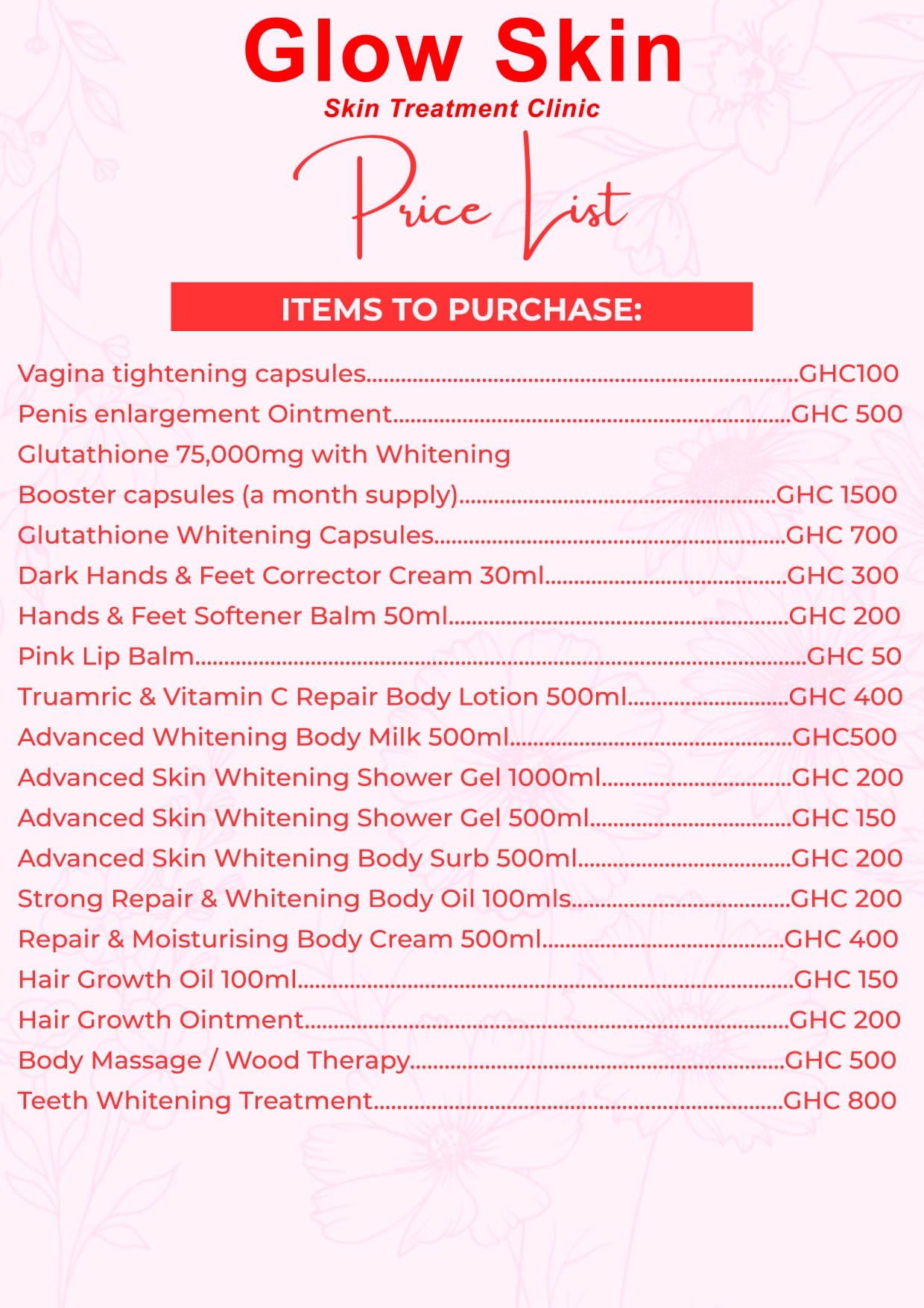 Ghana Pricelist Image